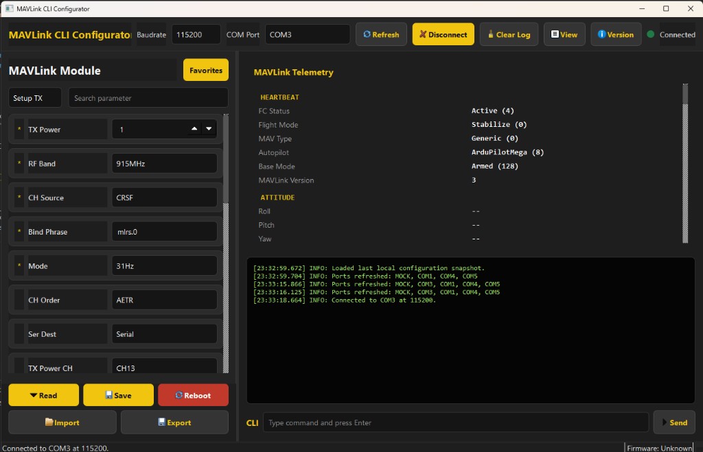 mLRS Configurator App