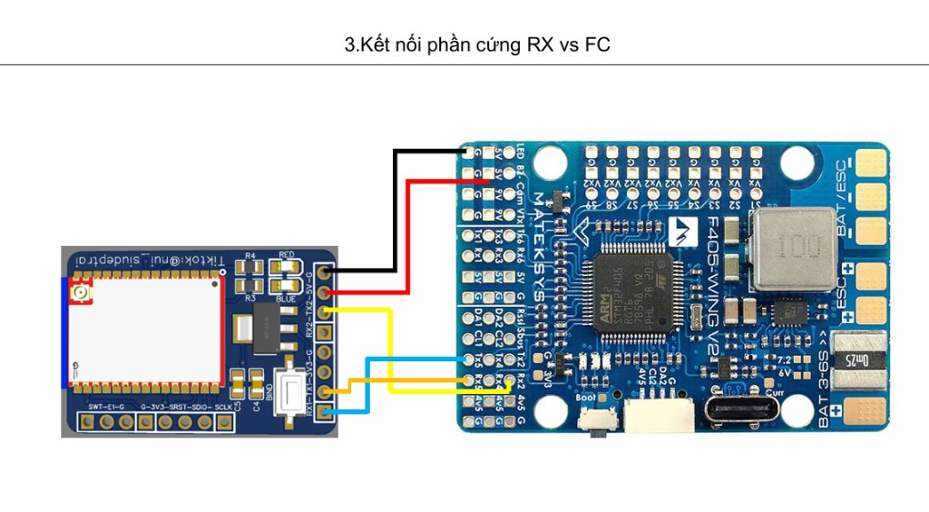 Kết nối RX với Flight Controller